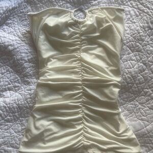 Forever 21 Cream Ruched Camisole